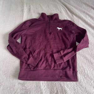 PINK Victoria's Secret Half-Zip Pullover - Burgundy